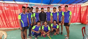 Students in Inter College Kho-Kho Competition at Banki College