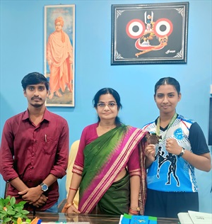 Bandana Priyadarshini Barik achieved 1 Bronze Medal in the Senior National Kickboxing Championship, Raipur, Chhattisgarh